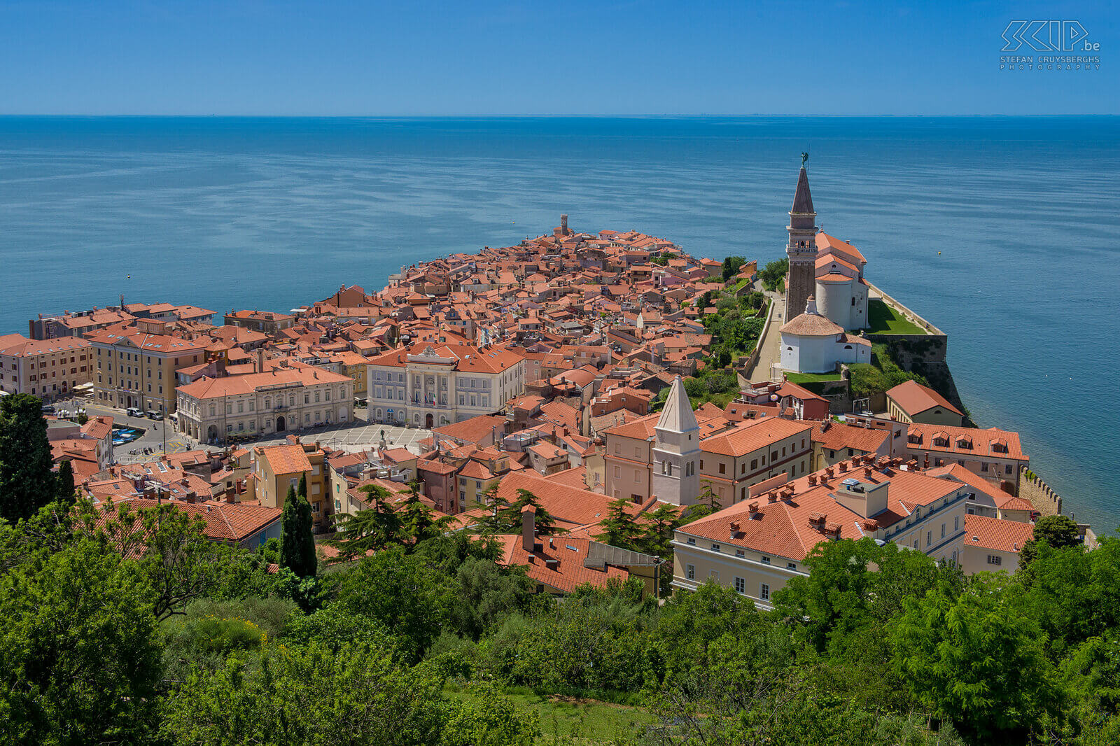 Piran - View from old city walls From the old city walls of Piran you have a beautiful view of the city Stefan Cruysberghs